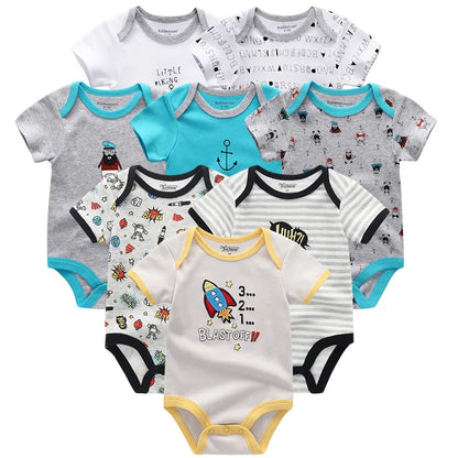 Baby Clothes 8Pcs/Lots Unisex Newborn Boy Bodysuits Roupas De Bebes Cotton Baby Girls Toddler Jumpsuits Baby Clothing Undefined