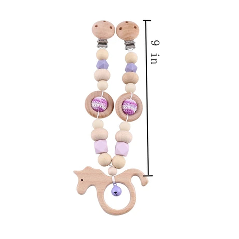 Baby Toy Wooden Pram Clip Baby Mobile Pram Personalize Silicone Bead Cloud Pacifier Chain Silicone Rattle Baby Wooden Teether