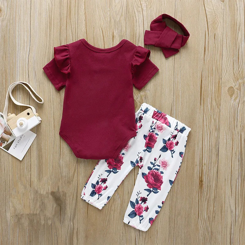 Custom Baby Girl Flower Fall Personalized Autumn Clothes Set Infant Thanksgiving Outfit Coming Home Outfit Fall Baby Shower Gift