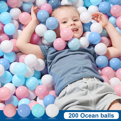 200-2000X Ball Pit Balls Play Kids Plastic Baby Ocean Soft Toy Colourful Playpen