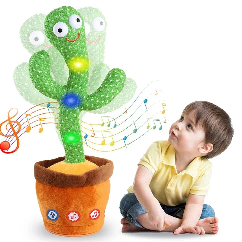 Kids Dancing Talking Cactus Toys Interactive Talking Sunny Cactus Electronic Plush Toy Home Decoration for Children Xmas Gifts